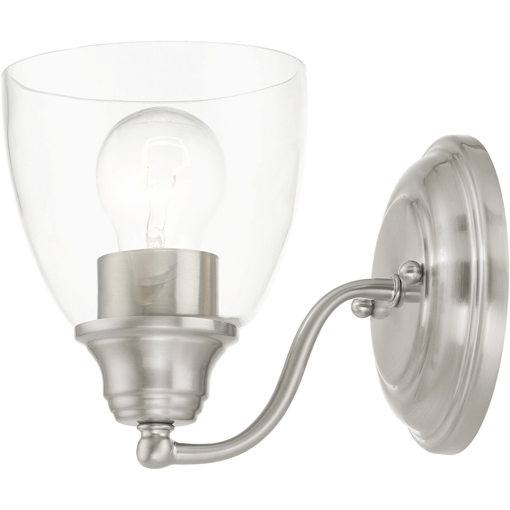 Montgomery 1 Light 5 inch Brushed Nickel Vanity Sconce Wall Light