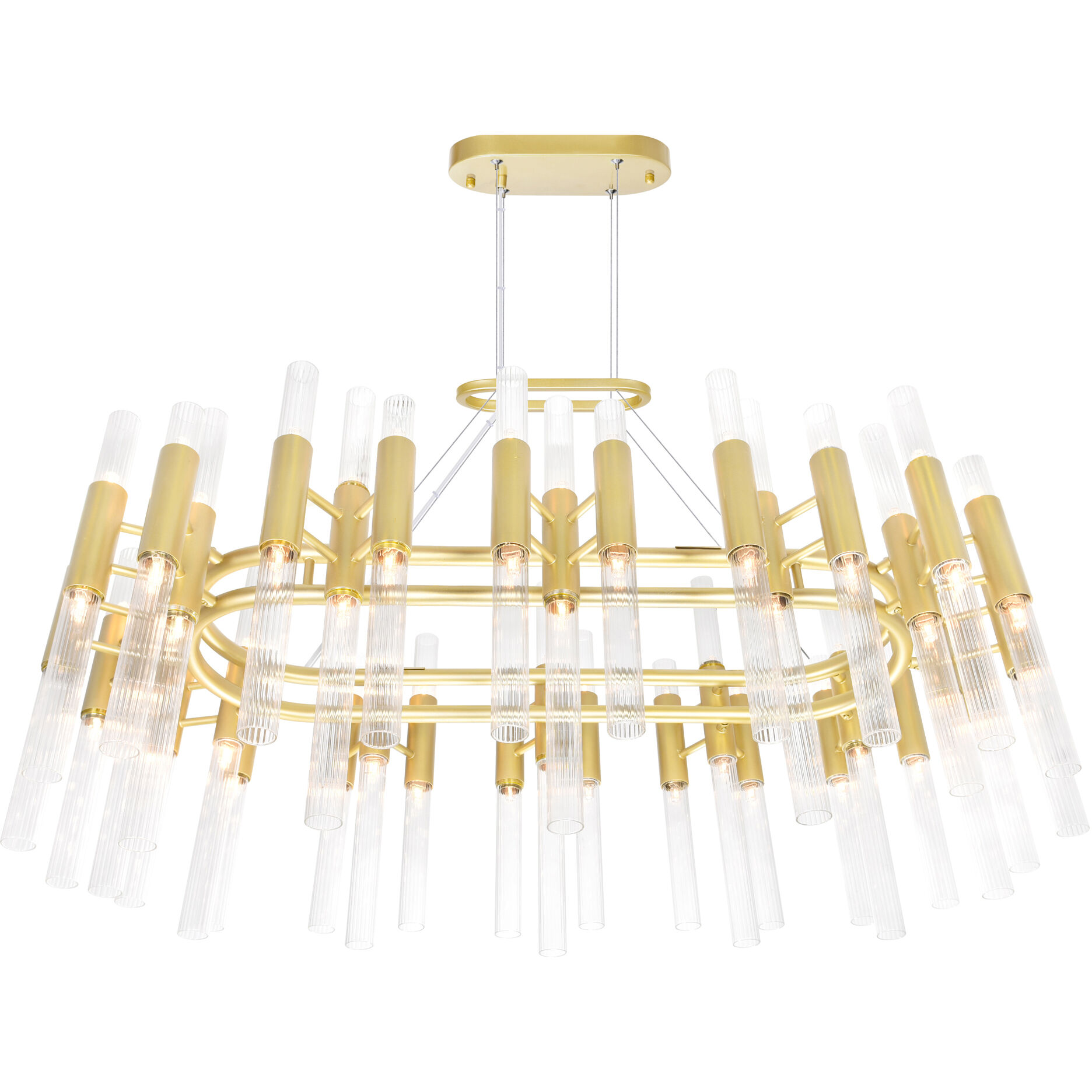 Orgue 72 Light 39 inch Satin Gold Island/Pool Table Light Ceiling Light