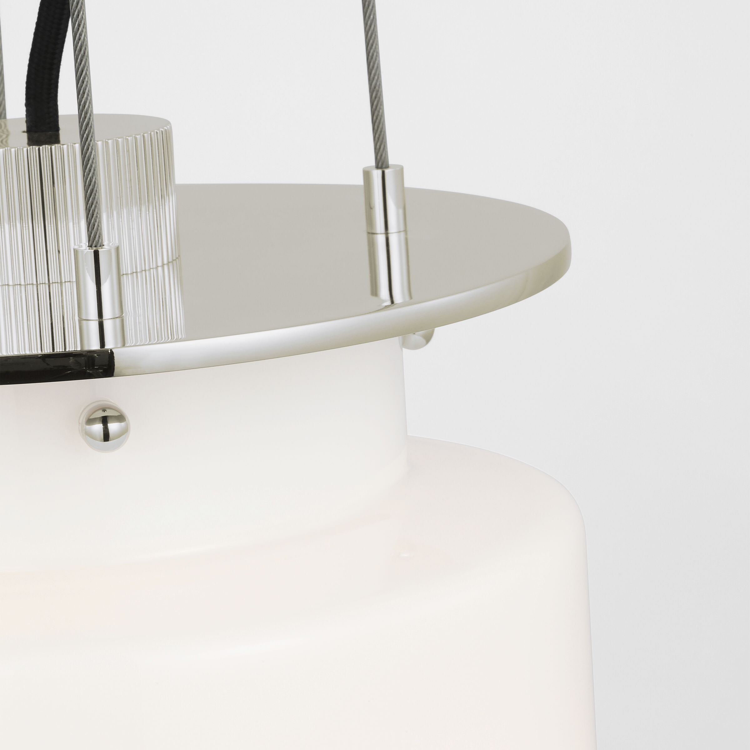 Ray Booth Elias LED 9 inch Polished Nickel Floating Pendant Ceiling Light