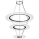 Arctic Rings LED 31 inch Bright Satin Aluminum Ring Pendant Ceiling Light