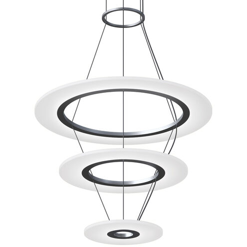 Arctic Rings LED 31 inch Bright Satin Aluminum Ring Pendant Ceiling Light