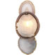 Trinity 1 Light 7 inch Pale Lavender Agate & Antique Brass Wall Sconce Wall Light