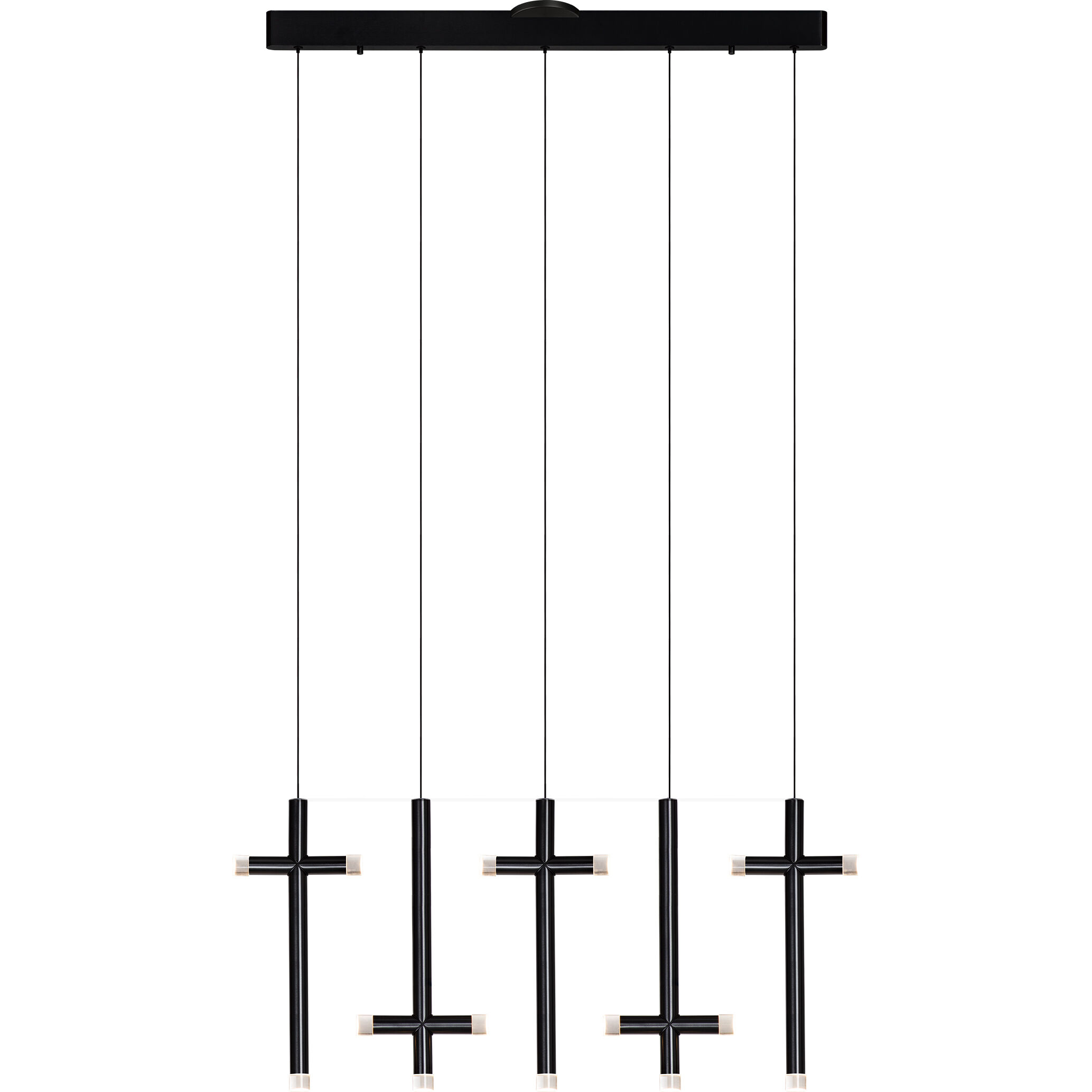 Seesaw 15 Light 5 inch Satin Dark Gray Multi Pendant Ceiling Light