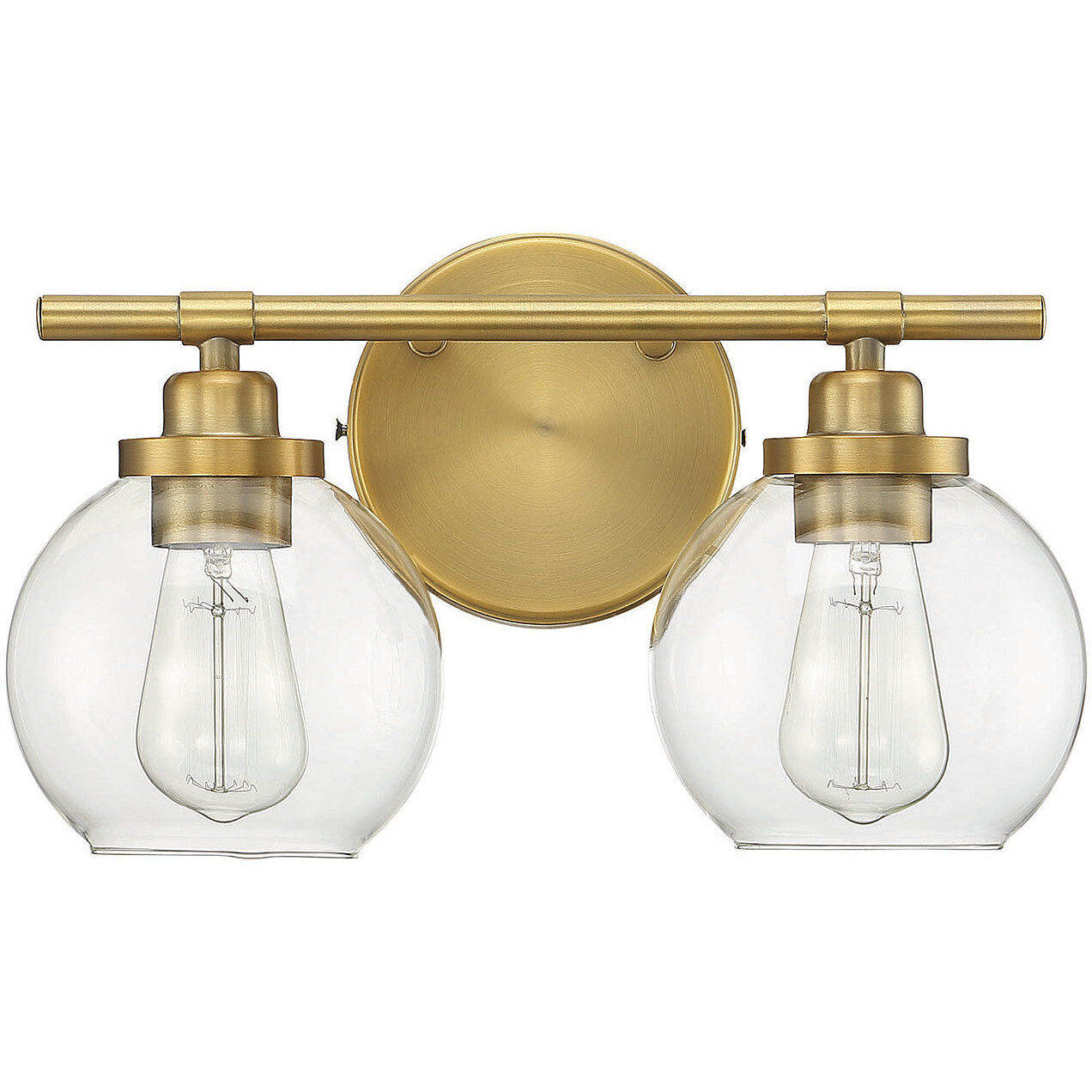 Carson 2 Light 14 inch Warm Brass Bathroom Vanity Light Wall Light, Essentials