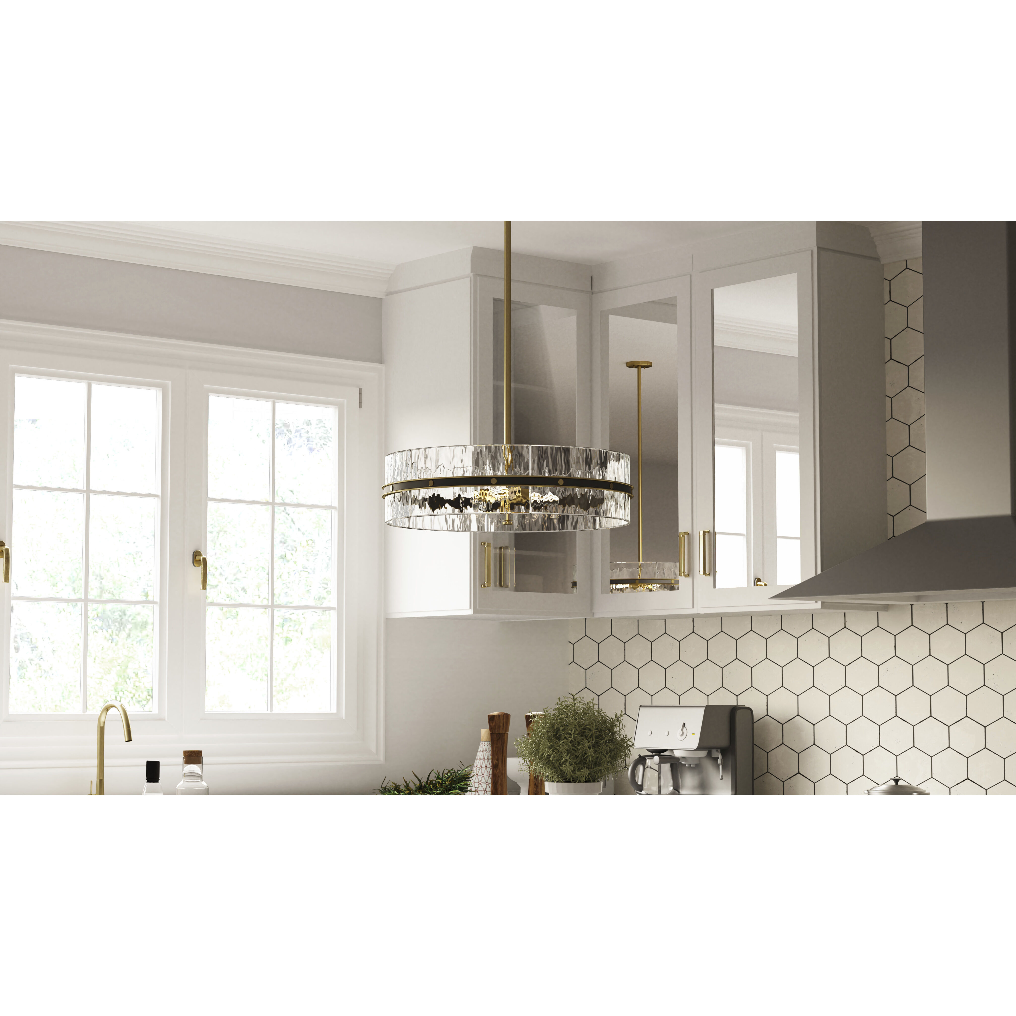 Reagan 6 Light 24 inch Matte Black Pendant Ceiling Light, Large