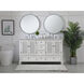 Rhodes 60 X 60 X 35 inch Antique White and Brushed Nickel Vanity Sink Set