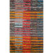 Chocho 36 X 24 inch Black and Red Area Rug, Cotton
