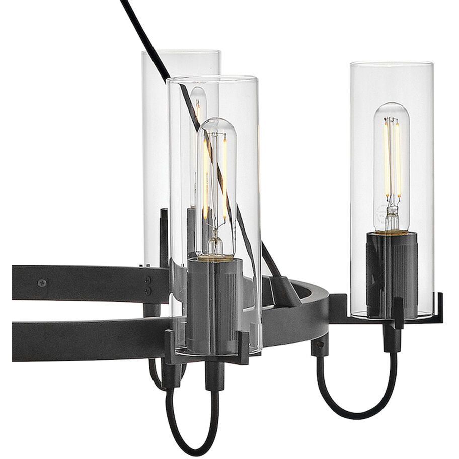 Ryden 6 Light 28 inch Black Chandelier Ceiling Light