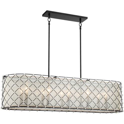 Sheer Elegance 10 Light 48 inch Coal Island Light Ceiling Light