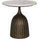 Samuel 18 X 18 inch Aged Brass Side Table