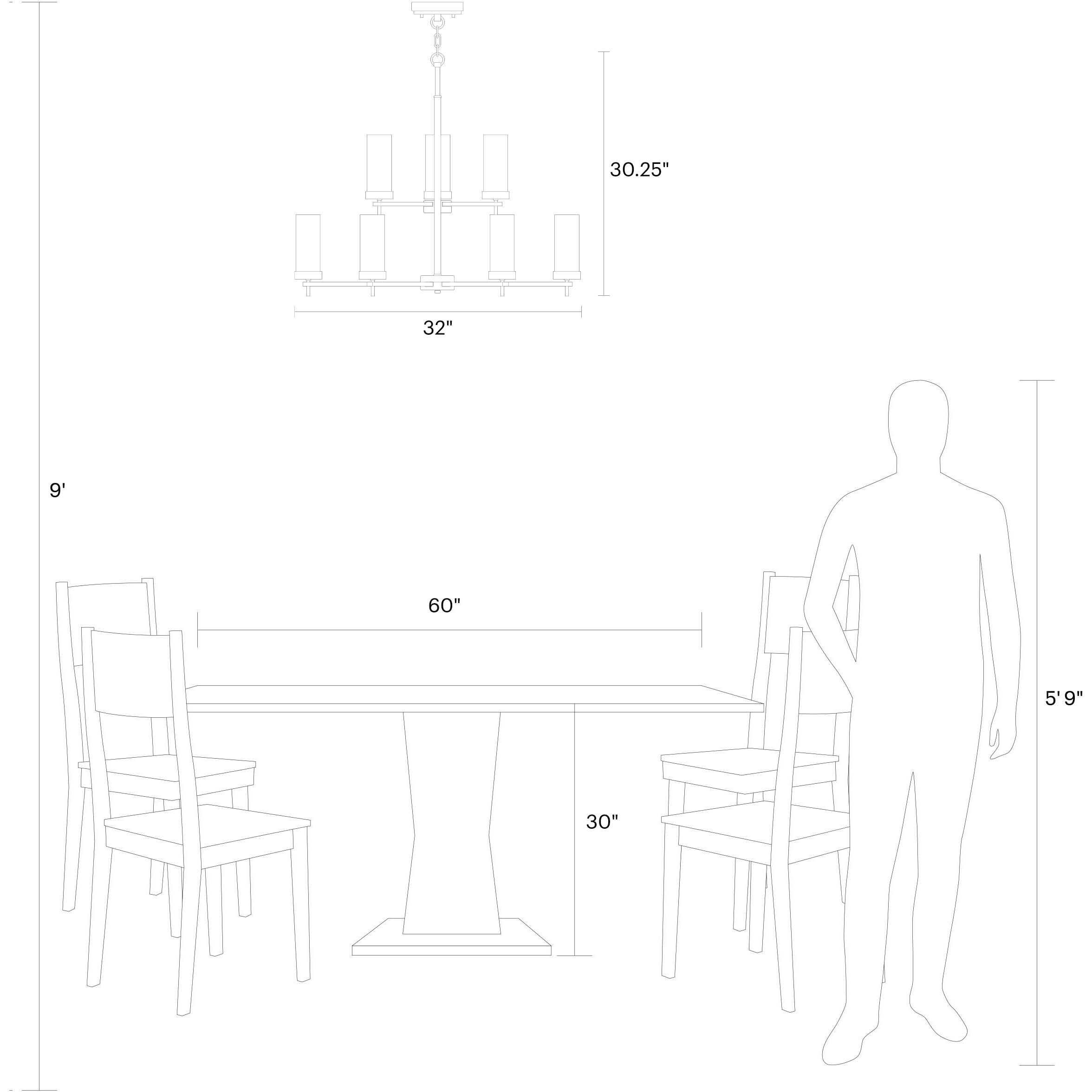 Sean Lavin Zire 9 Light 32 inch Brushed Nickel Chandelier Ceiling Light