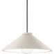 Radiance Collection - Flare 1 Light 11.75 inch Matte White and Brushed Nickel Pendant Ceiling Light in Replaceable Bulb, Rigid Stem, Form+Finish+Function