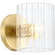 Aries 1 Light 5 inch Brushed Gold Wall Sconce Wall Light