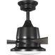 Tarsus 52 inch Matte Black with Matte Black/Rustic Charcoal Blades Ceiling Fan, Progress LED