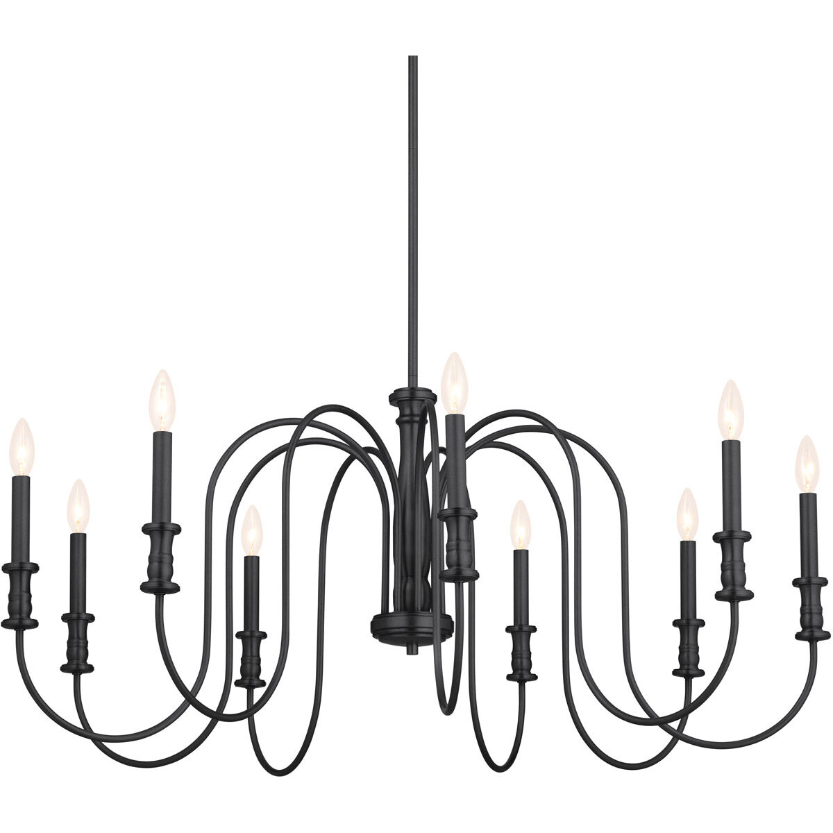 Homestead Karthe 9 Light 42 inch Black Chandelier Ceiling Light, Karthe