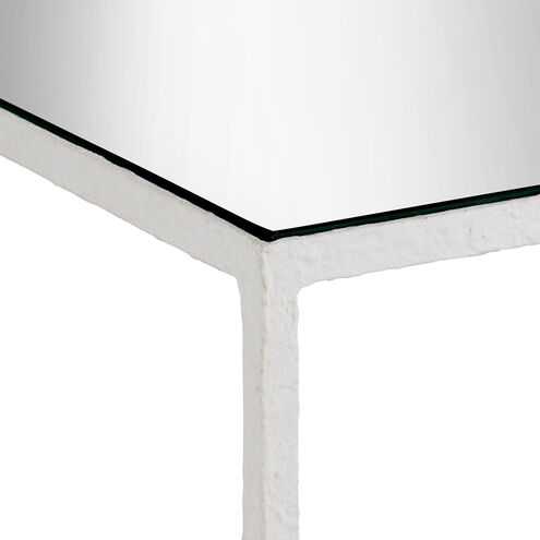 Sisalana 24.25 X 12 inch Yeso Blanco and Mirror Accent Table, Marjorie Skouras Collection