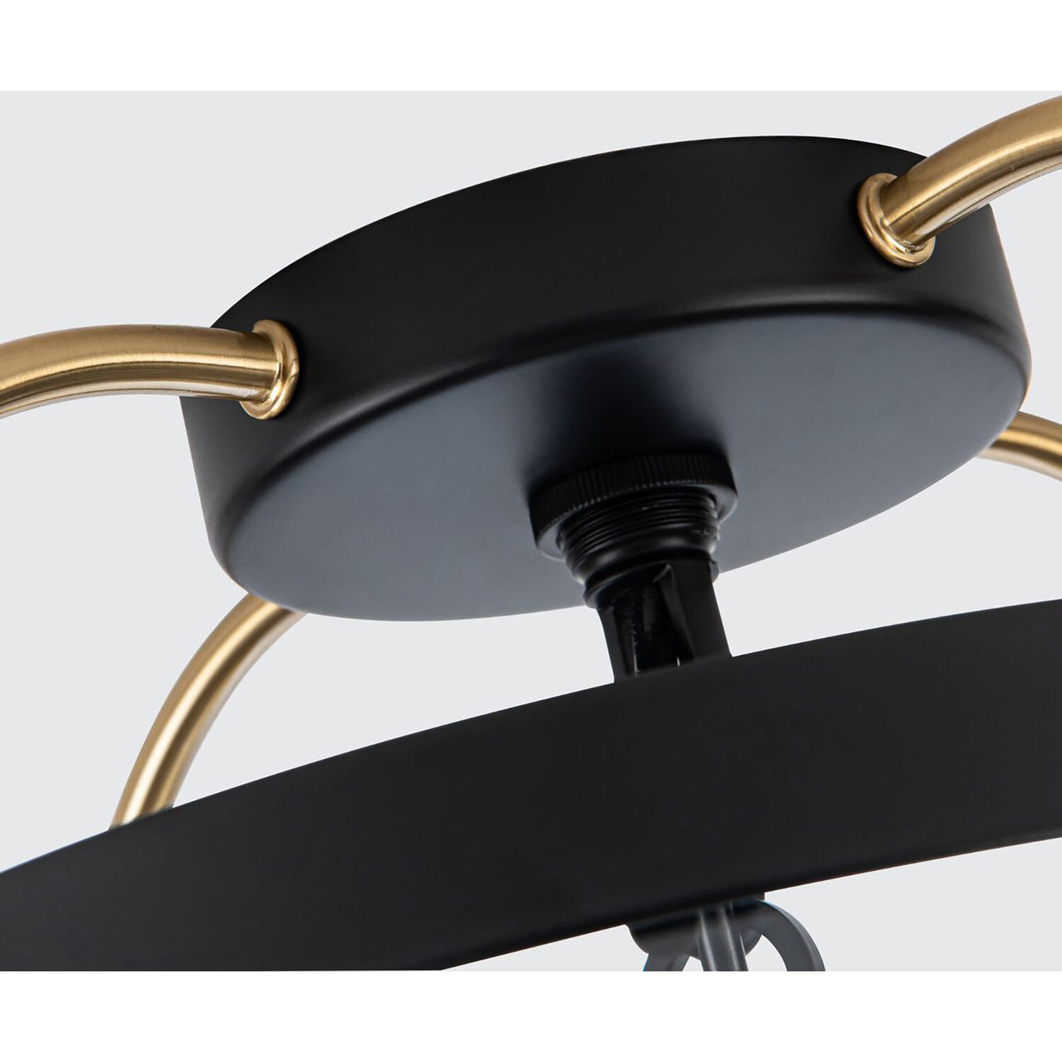 Bonita LED 13 inch Black and Brushed Brass Flush Mount Ceiling Light