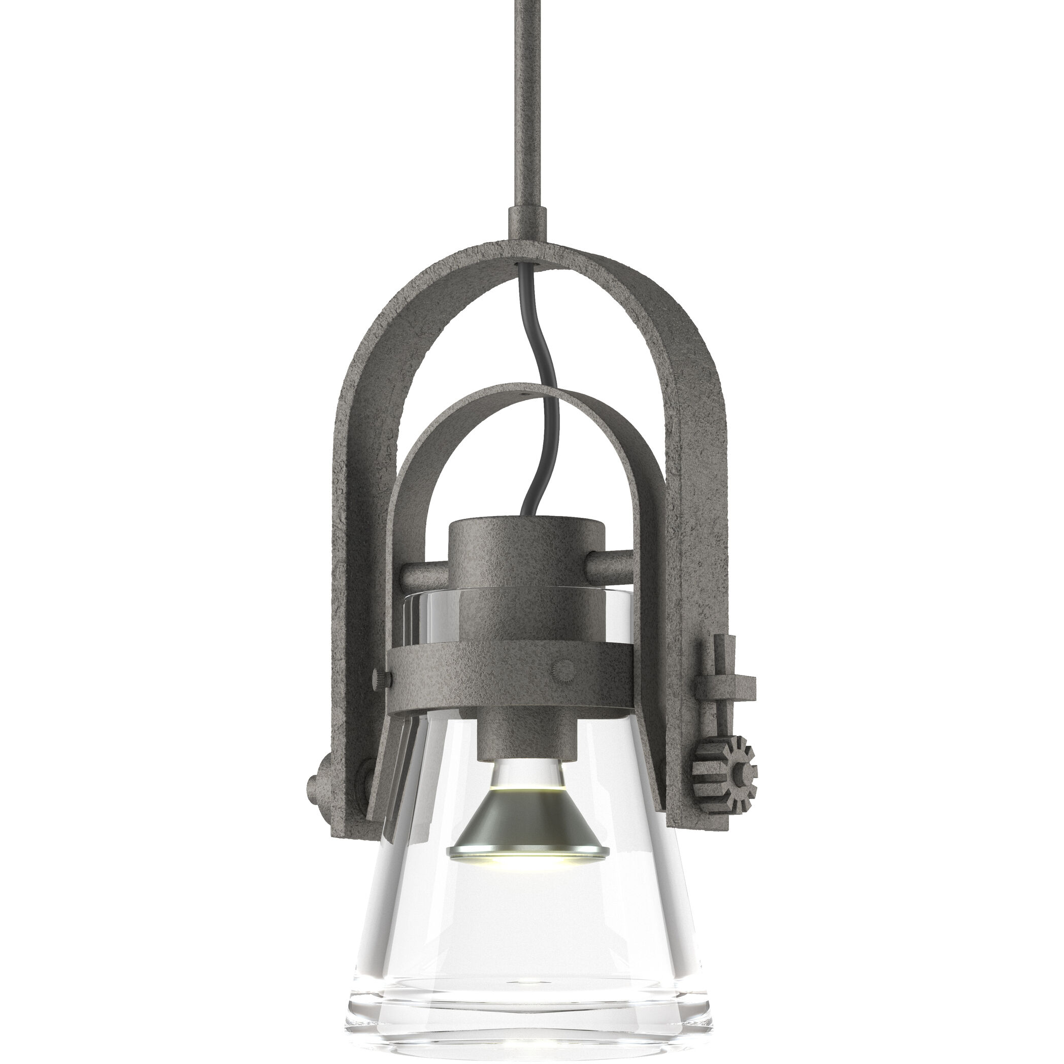 Erlenmeyer 1 Light 8.1 inch Natural Iron Mini Pendant Ceiling Light, Large