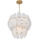 Marclaire 6 Light 19.75 inch Legacy Brass Pendant Ceiling Light in Clear Textured Handmade Glass