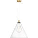 Berkshire 1 Light 16 inch Satin Gold Mini Pendant Ceiling Light