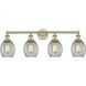 Eaton 4 Light 32.5 inch Antique Brass Bath Vanity Light Wall Light in Clear