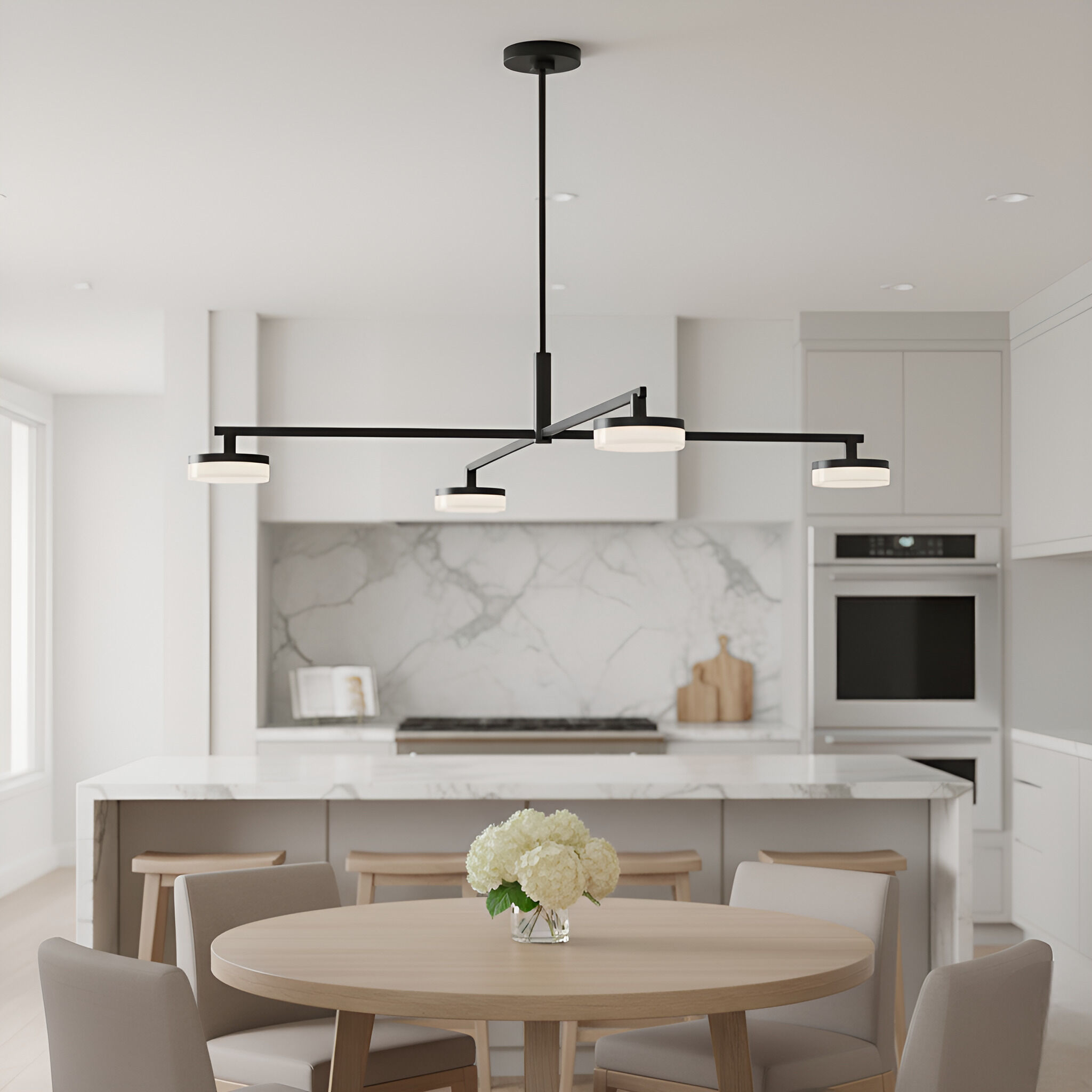 Sean Lavin Khan LED 34 inch Aged Iron Chandelier Ceiling Light