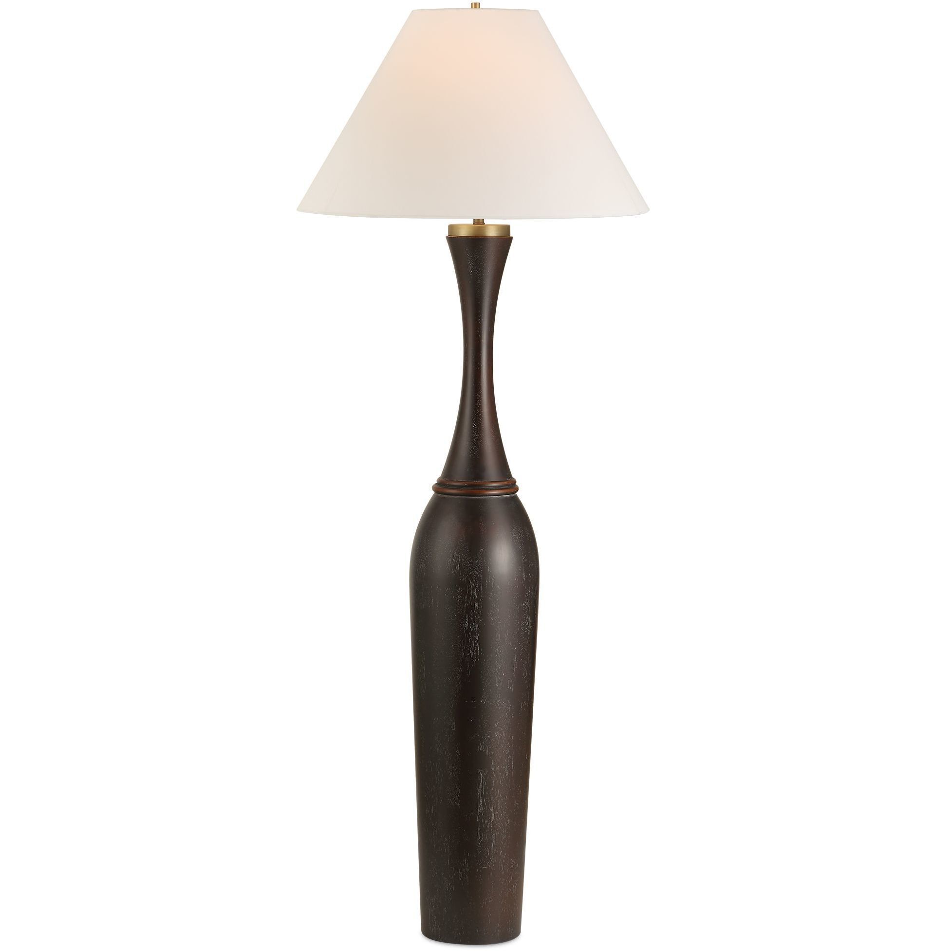 Pravin 64 inch 150.00 watt Rubbed Dark Bronze and Brass Floor Lamp Portable Light