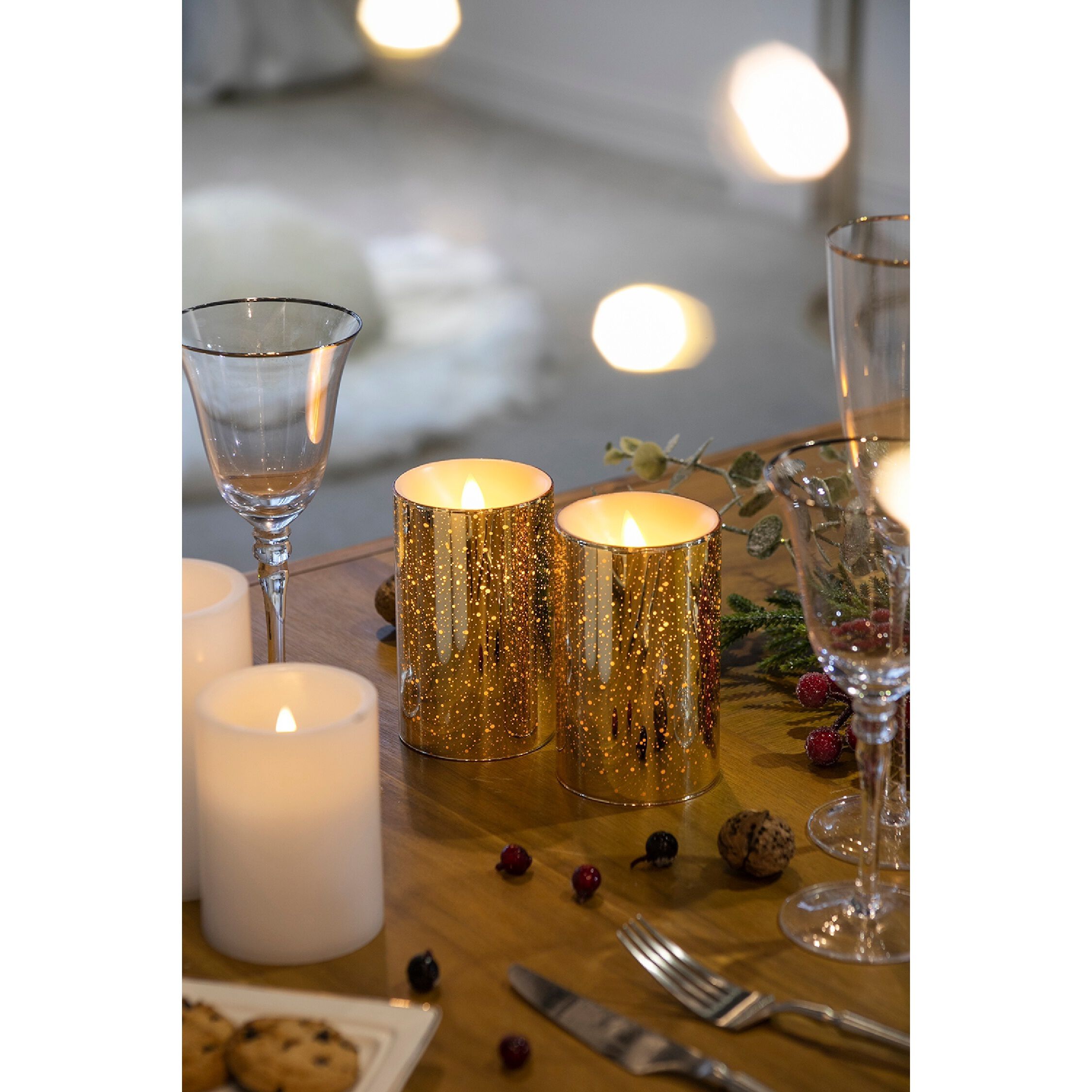 Speckled 5 X 3 inch LED Candle