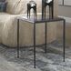 Wavelet 24 X 19.25 inch Textured Charcoal Glass and Matte Black Side Table