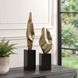 Fluid Geometry 19 X 3 inch Sculptures, Set of 2