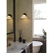 Conic 1 Light 9.33 inch Matte Black Bathroom Wall Light