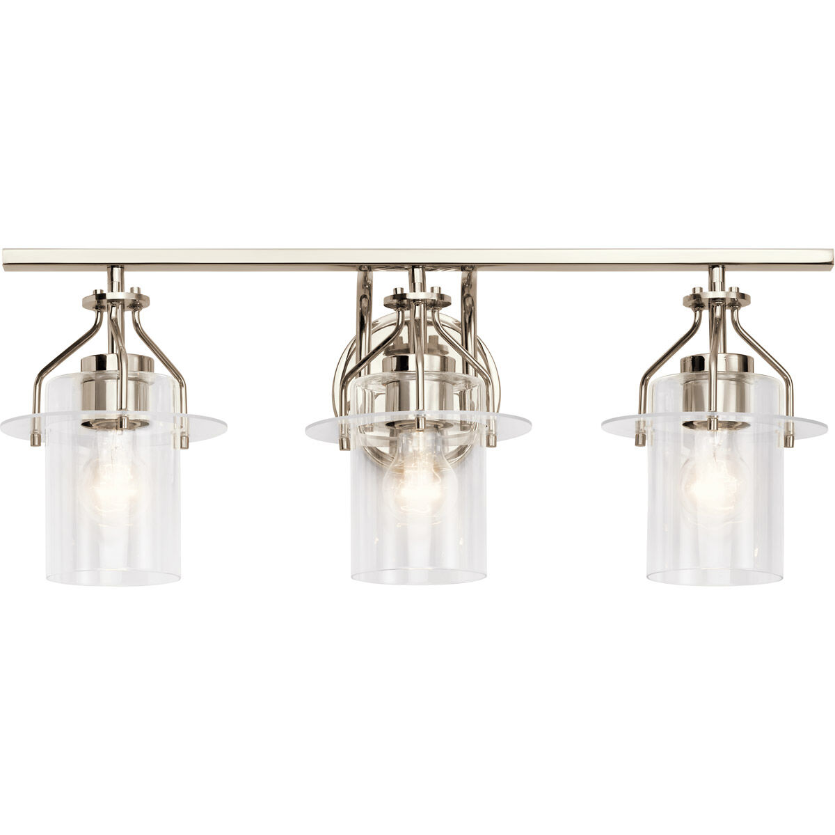 Everett 3 Light 24 inch Polished Nickel Wall Mount Bath Light Wall Light, 3 Arm