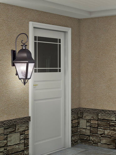 Amwell 3 Light 32 inch Bronze Outdoor Wall Lantern