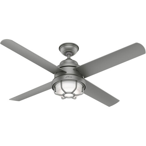 Searow 54 inch Matte Silver Outdoor Ceiling Fan