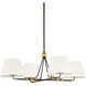 Crown Heights 4 Light 46 inch Aged Brass and Distressed Bronze Chandelier Ceiling Light