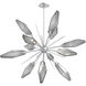 Rock Crystal LED 38.1 inch Classic Silver Chandelier Ceiling Light in 3000K LED, Chilled Smoke, Starburst
