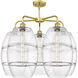 Ballston Vaz 5 Light 28 inch Satin Gold Stem Hung Chandelier Ceiling Light in Clear Glass