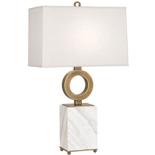 Oculus 28 inch 150.00 watt Warm Brass Table Lamp Portable Light in Oyster Linen
