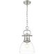 Yep Duncan 1 Light 8.88 inch Pewter Pendant Ceiling Light in Clear Glass
