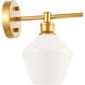 Gene 1 Light 6 inch Brass Wall sconce Wall Light