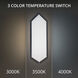 Corte LED 15.38 inch Black Outdoor Wall Light in 3500K, dweLED