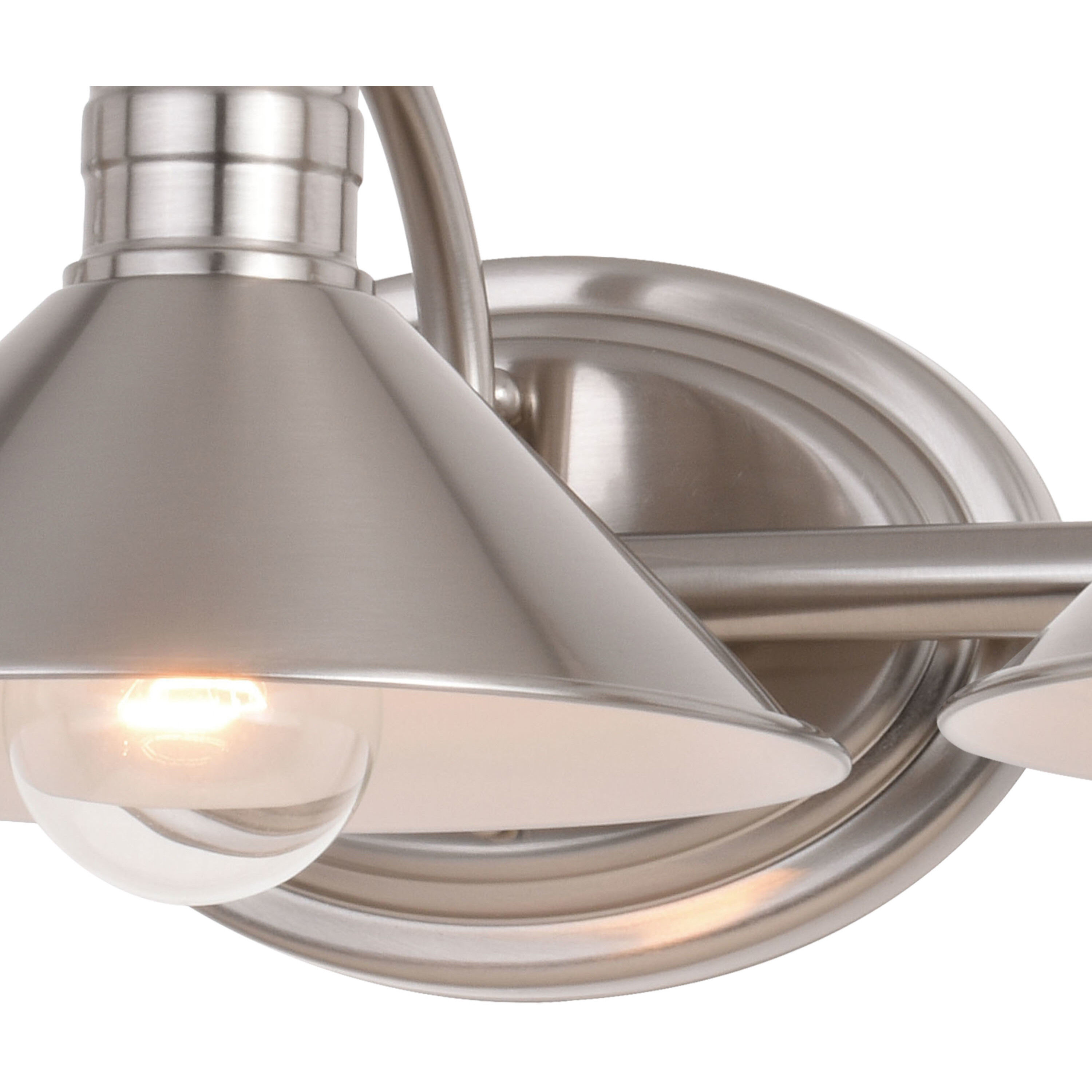 Akron LED 28 inch Satin Nickel and Matte White Bathroom Light Wall Light in 3