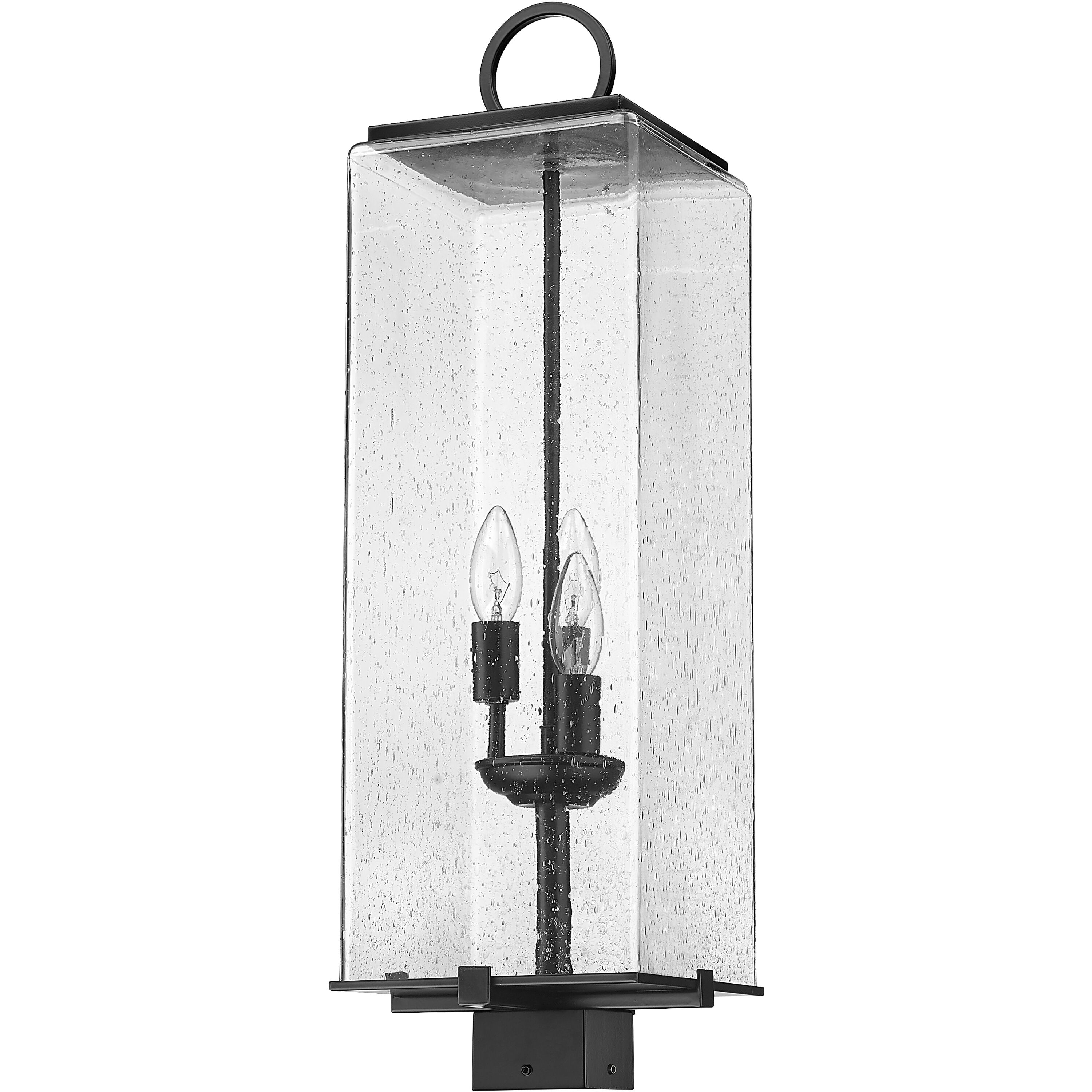 Sana 3 Light 26.25 inch Black Outdoor Post Mount Fixture