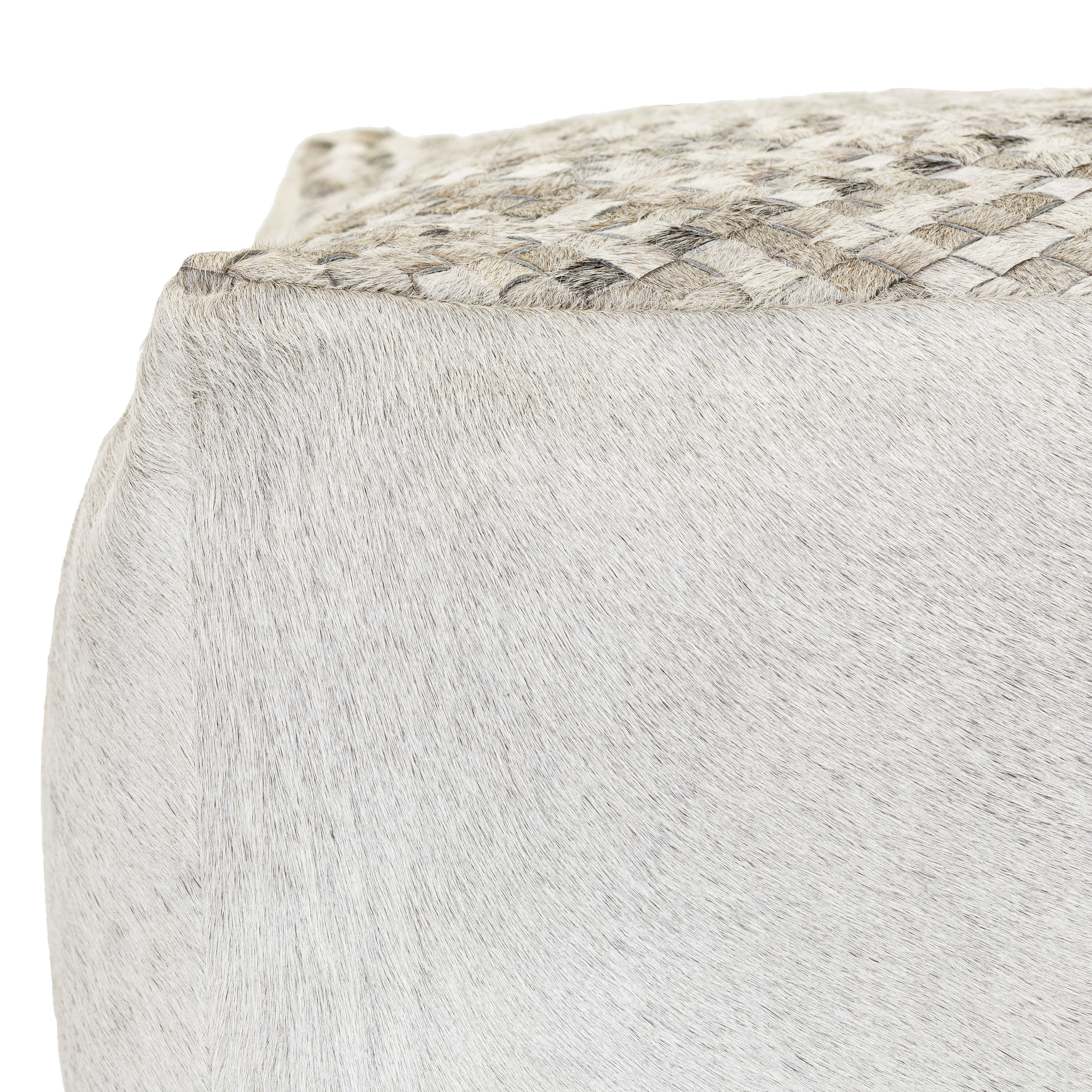 Arlington 13 inch Medium Gray Pouf, Rectangle