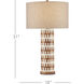 Tia 31 inch 150 watt White and Natural Table Lamp Portable Light