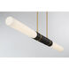 Linthor LED 64 inch Legacy Brass and Dark Bronze Linear Chandelier Ceiling Light