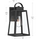 Hedry 1 Light 13 inch Matte Black Outdoor Wall Lantern