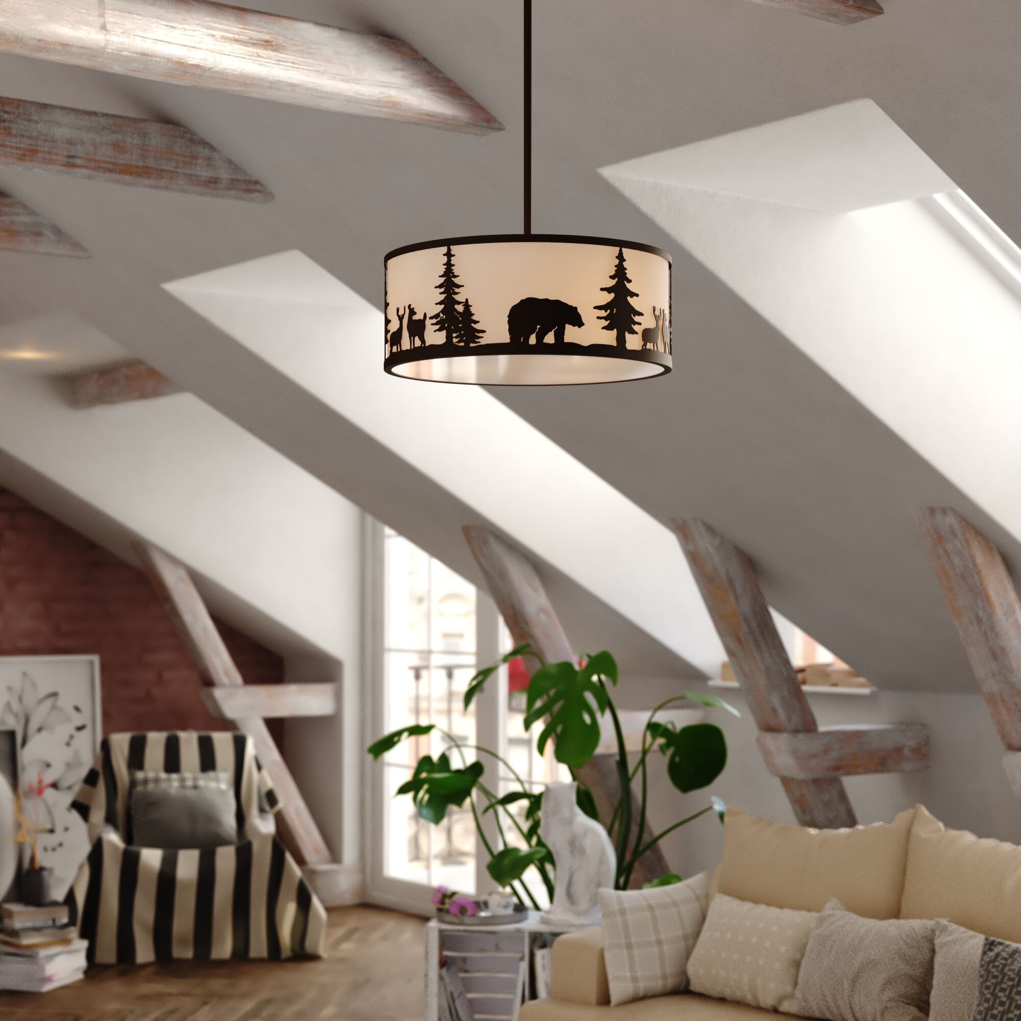 Acadia LED 18 inch Bronze Pendant Ceiling Light