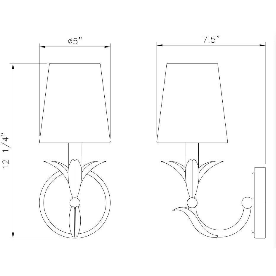 Aslin 1 Light 5 inch Textured White Wall Sconce Wall Light