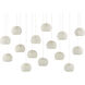 Piero 15 Light 48 inch White/Painted Silver Multi-Drop Pendant Ceiling Light